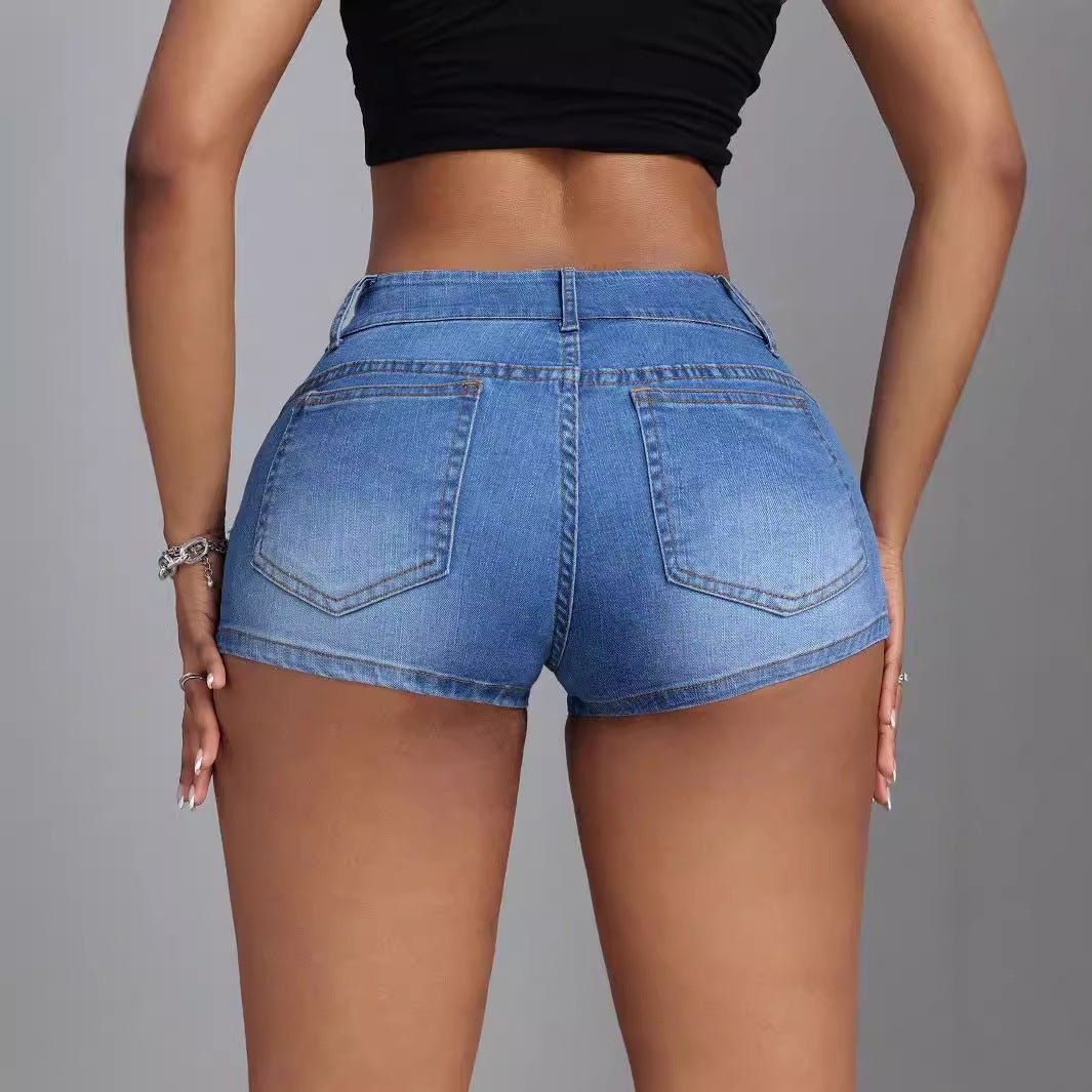 Women’s Denim Shorts - Beaded Mid - Waist Blue - MRC STOREShortsMy StoreWomen’s Denim Shorts - Beaded Mid - Waist Blue My Store MRC STORECJNZ234396704DWBlueL