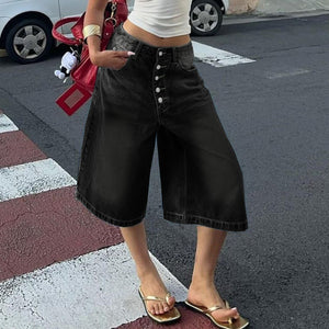 Women’s Denim Shorts - Multi - Breasted Cropped Fit - MRC STOREShortsMy StoreWomen’s Denim Shorts - Multi - Breasted Cropped Fit My Store MRC STORECJNZ241654610JQBlackL