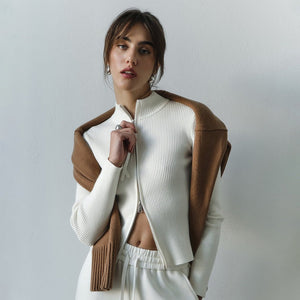 Women’s Double Zipper Thermal Cardigan - MRC STOREJacketsMy StoreWomen’s Double Zipper Thermal Cardigan My Store MRC STORECJMY249044903CXWhiteL