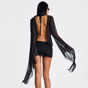 Women's Dress - Black Mesh Mini High Waist - MRC STOREDressMy StoreWomen's Dress - Black Mesh Mini High WaistMRC STORECJLY228807003CXBlackL