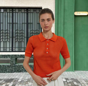 Women’s Knitwear Top - See - Through V - Neck - MRC STOREshirtMy StoreWomen’s Knitwear Top - See - Through V - Neck My Store 25.87MRC STORECJCS233726109IROrange RedL