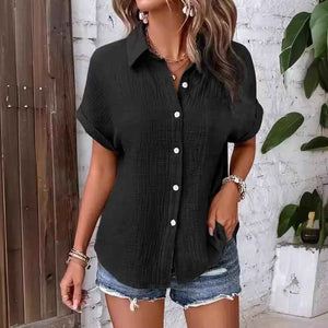 Women's Sleeve Button Shirt - MRC STOREshirtMy StoreWomen's Sleeve Button ShirtMRC STORECJYD208920123WDBlackL