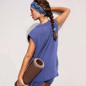 Women’s Sportswear Set - Sleeveless Shorts - MRC STOREsetMy StoreWomen’s Sportswear Set - Sleeveless Shorts My Store MRC STORECJLS236528615OLArmy GreenL