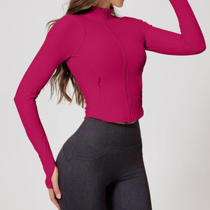 Women's Stand Collar Yoga Jacket – Windproof, Warm, and Moisture Wicking - MRC STOREyoga clothesMy StoreWomen's Stand Collar Yoga Jacket – Windproof, Warm, and Moisture Wicking - MRC STOREMRC STORECJDK218279219SHWild Berry ColorL