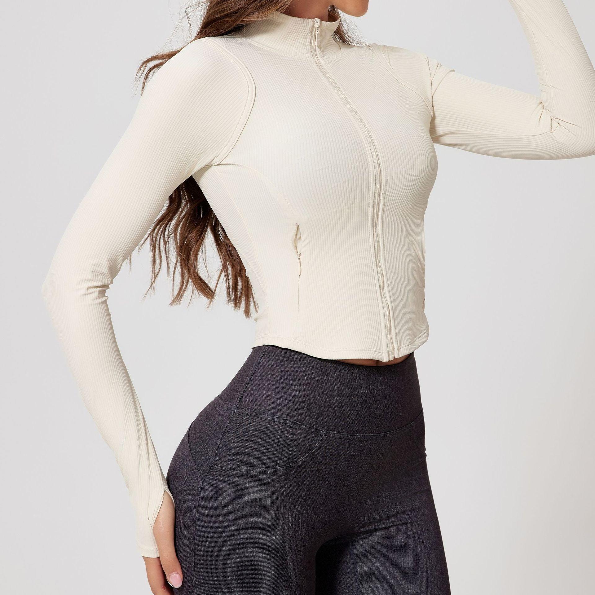 Women's Stand Collar Yoga Jacket – Windproof, Warm, and Moisture Wicking - MRC STORE