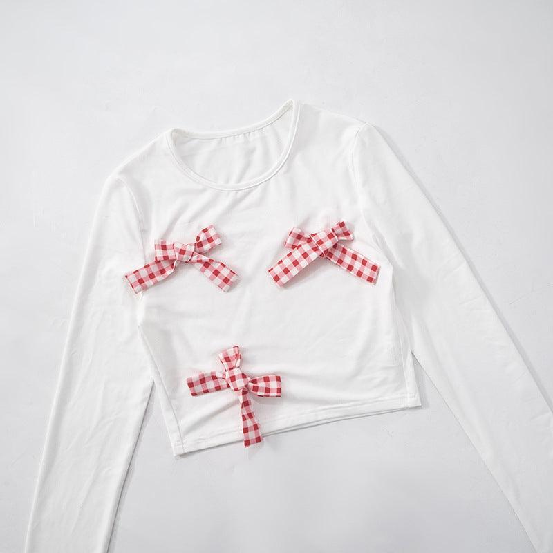 Women's Suit Set Cute Bow Decorative Plaid – Stylish and Adorable - MRC STORE