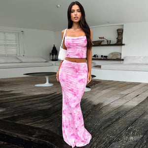 Women’s Two - Piece Set - Floral Midriff Skirt - MRC STOREsetMy StoreWomen’s Two - Piece Set - Floral Midriff Skirt My Store MRC STORECJLS234985803CXBlueL
