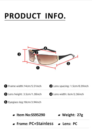 Women’s Y2K Sunglasses - Metal Box Frame - MRC STOREAccessoriesMy StoreWomen’s Y2K Sunglasses - Metal Box Frame My Store MRC STORECJCF229282601AZSilver Black