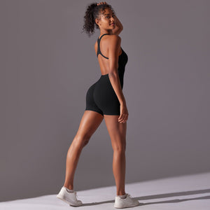 Women’s Yoga Jumpsuit - Short Solid Style - MRC STOREyoga clothesMy StoreWomen’s Yoga Jumpsuit - Short Solid Style My Store MRC STORECJDK231148809IRWine RedL