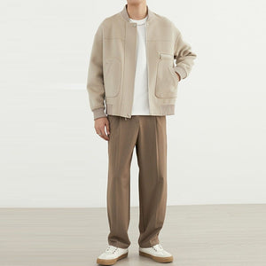 Woolen Coat - Short Baseball Style - MRC STOREJacketsMy StoreMen’s Woolen Coat - Short Baseball Style My Store MRC STORECJXZ232889502BYBlackL