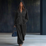 Hooded Denim Jumpsuit MRC STORE  80.00