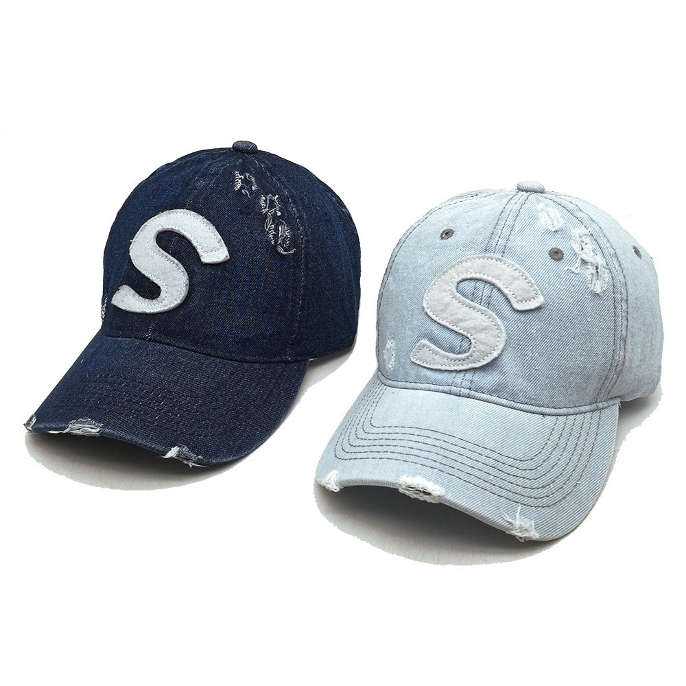 Korean Couple Cap - Soft Top Denim Baseball My Store 