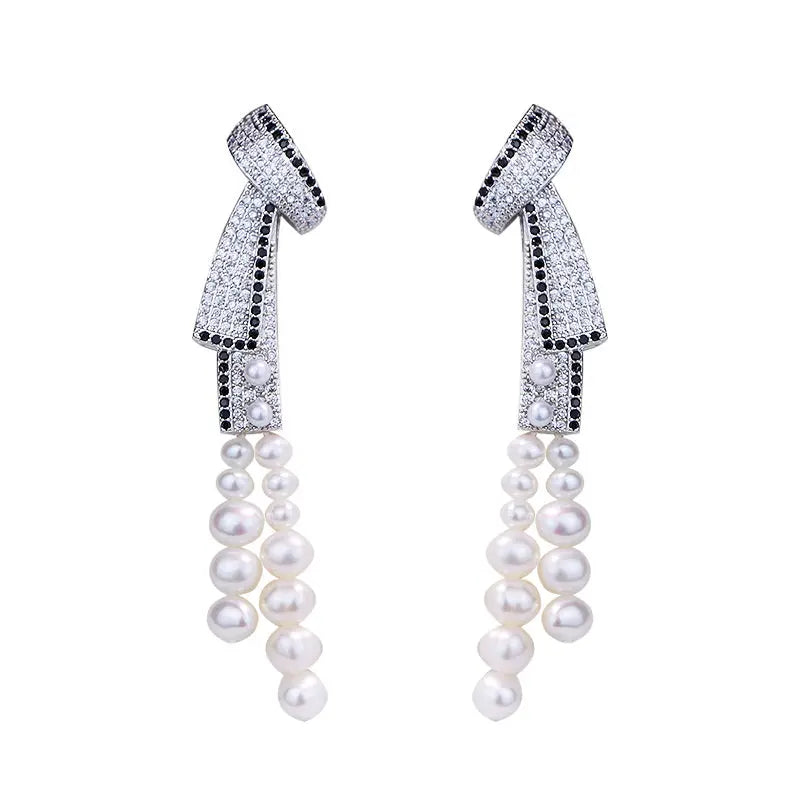 Elegant Tassel Pearl Earrings My Store  47.49