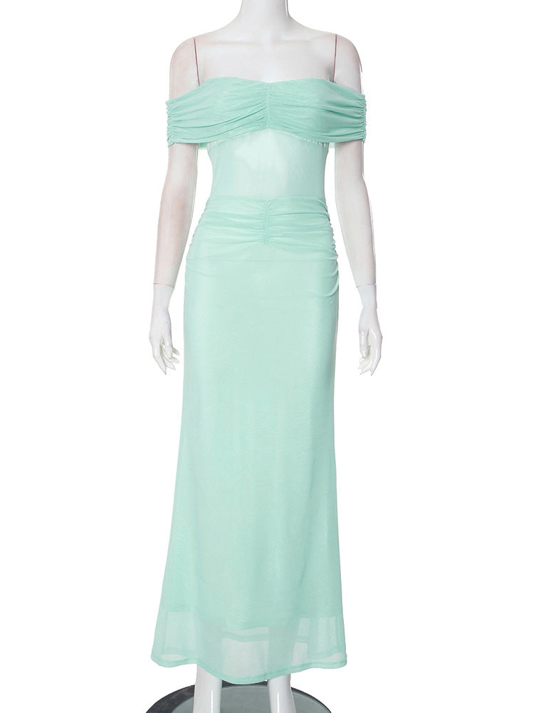 Women’s Backless Dress - Off-Shoulder Sheath My Store 