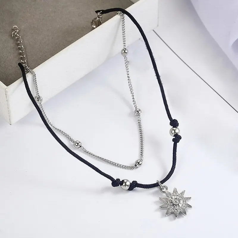 Sun Pendant Silver Anklet My Store 