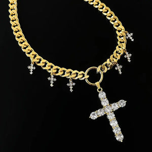 Vintage Diamond Cross Necklace My Store 