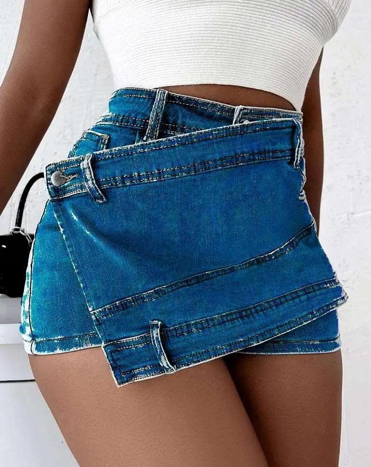 Stretch Vintage Denim Shorts.