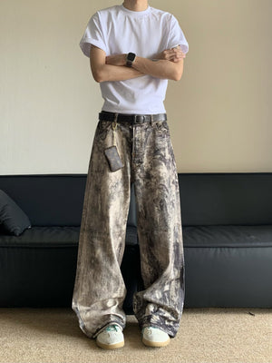 Vintage 3D Camo Print Denim Pants MRC STORE  35.00