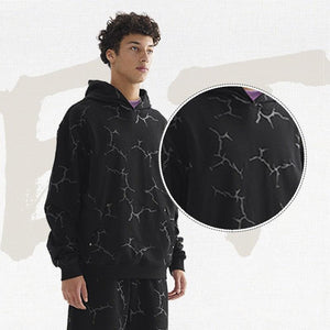 Rivet Lightning Pattern Hoodies My Store 