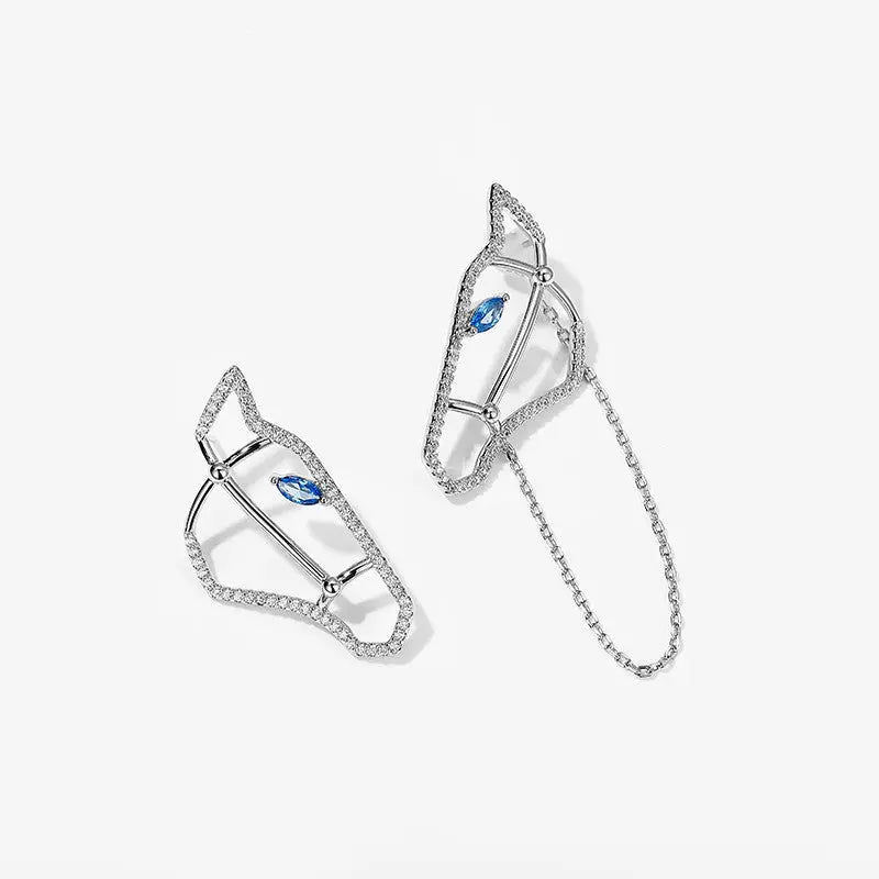 Jinguo Iron Horse Asymmetrical Earrings My Store  47.49