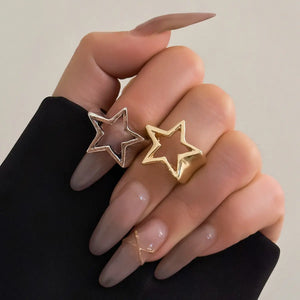 Simple Sweet Cool Geometric Metal Ring My Store 