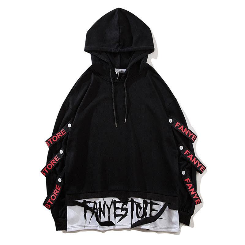 Two-Piece Hooded Sweater with Ribbon Belt – Unisex Youth Fashion My Store  36.04