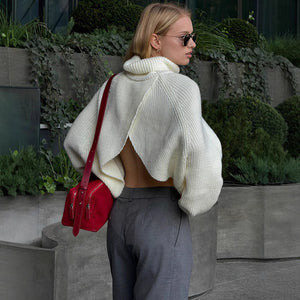 Women’s White Pullover Loose Sweater My Store 