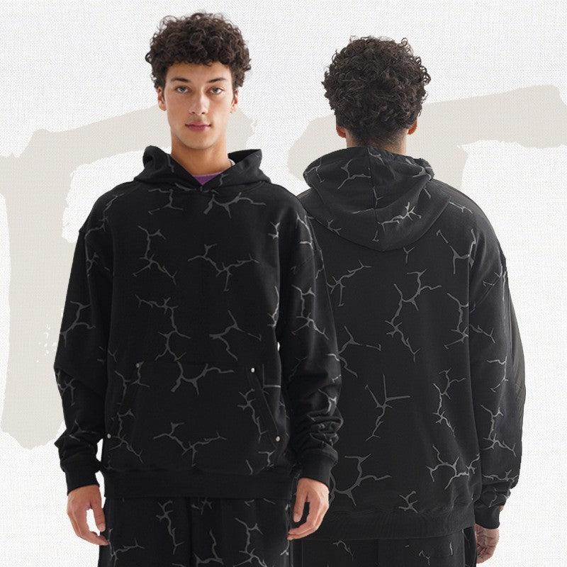 Rivet Lightning Pattern Hoodies My Store 