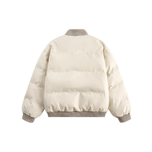 Unisex PU Stitching Cotton-Padded Jacket My Store 