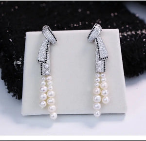 Elegant Tassel Pearl Earrings My Store 