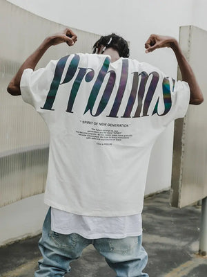 Reflective Printed Hip Hop Tee My Store 