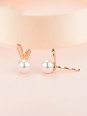 Trendy Rabbit Pearl Earrings My Store 