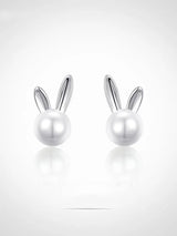 Trendy Rabbit Pearl Earrings My Store  42.99