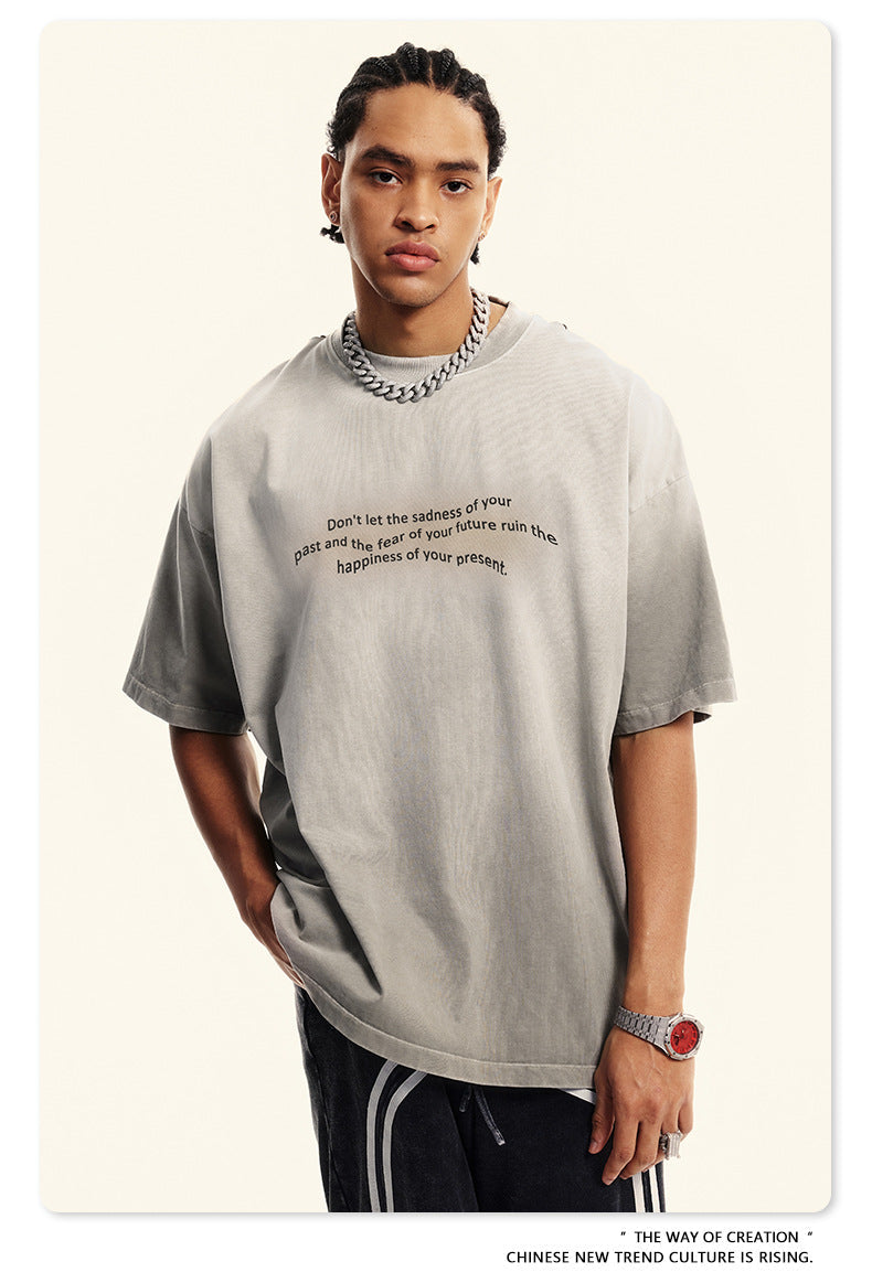 Men’s Retro T-Shirt - Washed Oversized Loose My Store 
