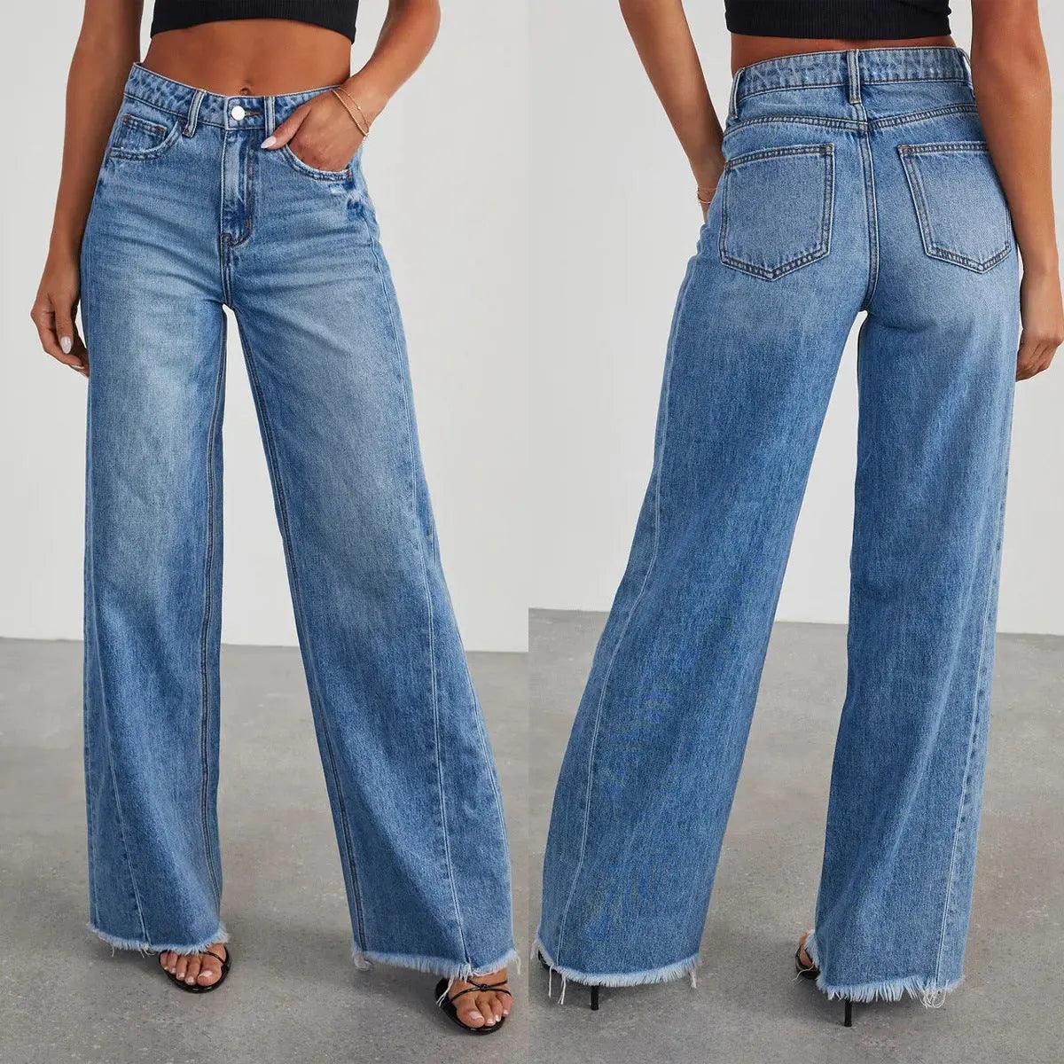 Loose Wide leg Denim Jeans - MRC STORE