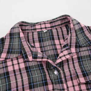 Plaid Loose Shirt My Store 