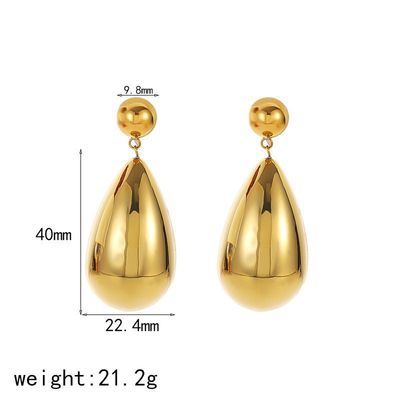 18K Gold Drop Earrings - MRC STORE