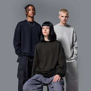 Fleece-lined Loose Casual Sweater - MRC STORE