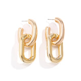 U-Shaped Metallic Chain Earrings My Store  13.91