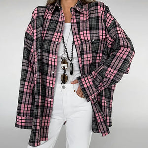 Plaid Loose Shirt My Store 