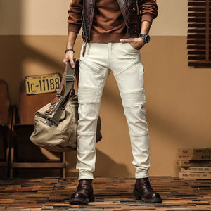 High End Slim Fit Motorcycle Jeans My Store  40.99