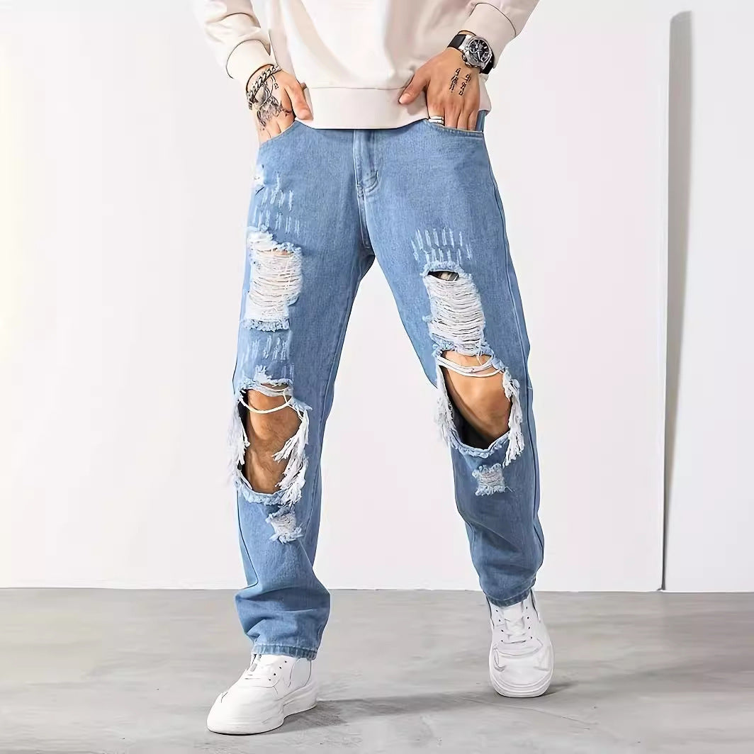 Korean Style Ripped Cropped jeans - MRC STORE