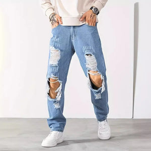 Korean Style Ripped Cropped jeans My Store  27.26