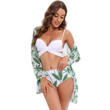 Women’s Three-Piece Bikini - Mesh Shawl Swimsuit My Store  30.42