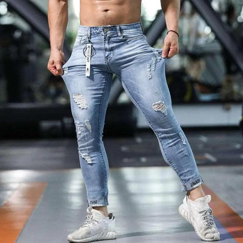 Casual Slim Ripped Jeans - MRC STORE