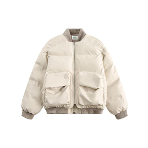 Unisex PU Stitching Cotton-Padded Jacket My Store 