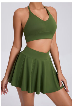 Women’s Tennis Suit - Breathable Bra Skirt Set My Store 