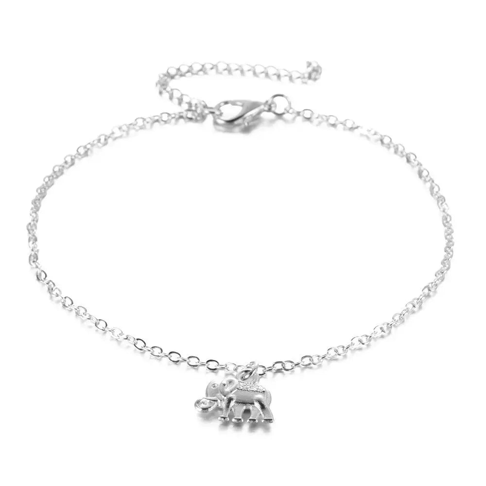 Elephant Charm Alloy Anklet My Store 