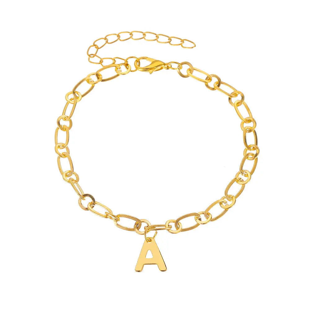 Shiny Letter Diamond Anklet My Store  6.75