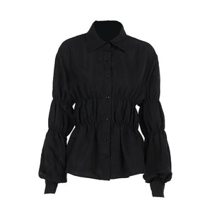 Pleated Button Top My Store 